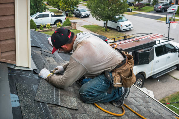 Professional Gutter Repair And Installation technician working in Dakota City, NE